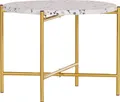 Couchtisch GUTMANN FACTORY "Terrazzo", gold (gold, weiß), Tische, Couchtisch, mit abnehmbarer Terrazzoplatte