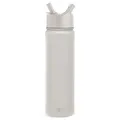 Simple Modern Trinkflasche mit Strohhalm | Wasserflasche Edelstahl Isolierte für den Sport Fitnessstudio | Summit | 650ml | Almond Birch