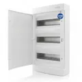 Intratec Sicherungskasten Aufputz 3 reihig – IP40 Verteilerkasten Aufputz Gehäuse für 36 Module mit weißer Tür für einfache Installation Zuhause & Gewerbe – 485 x 287 x 112 mm