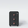 phoenix group AG original Minecraft Rollcontainer mit 3 Schubladen, abschließbar, Schwarz