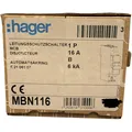 12x HAGER Sicherung Sicherungsautomat 16A Leitungsschutzschalter B16 1-polig LS