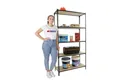 PROREGAL® Schwerlastregal Schwerlastregal Muli, HxBxT 180x80x30cm, Fachlast 150kg, Anthrazit, Erhältlich mit Spanplatten oder Stahböden in vielen Dimensionen