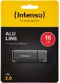 Intenso USB Stick 16GB 2.0 Alu Line anthrazit Aluminium Schlüsselring