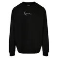 Rundhalspullover KARL KANI "Karl Kani Herren KKMQ12003BLK Small Signature Crew", Herren, Gr. S, schwarz, 80% Baumwolle, 20% Polyester, unifarben, casual, normal, Rundhals, Langarm, Pullover