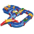 AquaPlay Wasserbahn 8700001528 Mega Bridge, mit Brücke, Schleuse, Kran und 2 Booten, 49 Teile