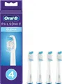 Oral-B Aufsteckbürsten Pulsonic Clean SR32C-4 | Ersatzbürsten für Schallzahnbürste | 4 Stück | weiß