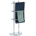 Relaxdays Handtuchhalter Chrom dreiarmig Silber