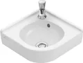 Villeroy & Boch V&B Eck-Handwaschbecken O.NOVO 320mm Schenkell. m 1 HL m ÜL weiß