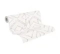 Tapete Geometrisch Weiß Vliestapete Mustertapete Grafik 10,05 x 0,53 m