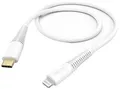 Hama USB-Ladekabel USB 2.0 Apple Lightning Stecker, USB-C Stecker 1.50m Weiß 00201603
