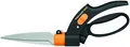 Fiskars Rasenkantenschere, Mit Servo-System, Handlich, Länge: 32 cm, Stahl-Klingen/Kunststoff-Griff, Schwarz / Orange / Grau, GS42, 1000589