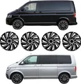 Radkappen 17 Zoll für VW T5 T6 T6.1 schwarz silber matt Radzierblenden 4 Stück