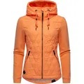 Ragwear Outdoorjacke Lucinda Steppjacke aus modernem Materialmix mit Kapuze orange M (38)