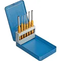 Gedore Splinttreiber-Satz inkl. Metallklappkassette, 6-teilig, Stahl/Lackierung, Silber/Blau (8758050)