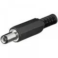 DC-Stecker / Hohlstecker 2,1x5,5 mm mit Knickschutz - Lötmontage
