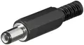 DC-Stecker mit Knickschutz, 2,1x5,5mm, Schaftlänge 