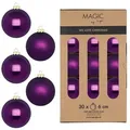 MAGIC by Inge Weihnachtsbaumkugel, Weihnachtskugeln Glas 6cm 30 Stück - Purple Symphony lila