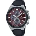 Chronograph CASIO EDIFICE, schwarz (weinrot, schwarz), Armbanduhren, Herren, Solaruhr, Armbanduhr, Herrenuhr, Saphirglas, Edelstahlarmband