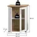 Vitrine   ¦ holzfarben ¦ Maße (cm): B: 64 H: 88