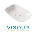 Aufsatzwaschschale VIGOUR VOGUE Waschschale Mineralguss ProtectPlus 60x38cm weiß