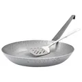 GRÄWE Schmiedeeiserne Pfanne Eisenpfanne 28 cm Bratpfanne geschmiedet mit Wender