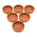NORDIC SCHILLER Tonschüsseln, 250ml, 6er-Set, Handgefertigtes Terrakotta-Kochgeschirr, Braune Glasierte Tonschale für Ofengerichte Sütlaç und Güveç, Ideal für Servieren und Kochen
