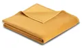 Biederlack Kuscheldecke 150x200 cm 100% Baumwolle Wohndecke Uni Antique (Gelb)