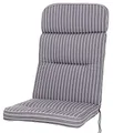 Kettler Polen KETTtex 0709 Auflage Hochlehner Alicante anthrazit-weiß gestreift 120x50x7 cm Sitzpolster