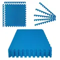 Unterlegmatte 1cm Dick Poolmatte 8er Set blau 60 x 60cm Bodenfliesen Matten Pool
