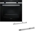 SIEMENS Einbaubackofen iQ500 iQ500, mit Auszug nachrüstbar, mit Sonderzubehör Clip-Auszug, 3D Heißluft