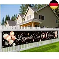 60, Geburtstag Banner, Legende Seit 60 Jahren Glitzerbanner, deko 60 geburtstag