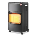 Wiltec mobile Gasheizung 4,2 kW, Gasheizstrahler 42 x 45 x 75,7 cm, Heizstrahler Innenraum mit Kippschutz, ODS und Rollen, Gasheizer kompatibel mit 13 kg Gasflasche