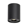 Qazqa Deckenstrahler, Deckenspot - Rondoo Up - Schwarz, max. 50W, Geeignet für LED, 9.7cm, Ideal als Wohnzimmerlampe, Küche lampe und