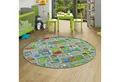 Snapstyle Kinderteppich Kinder Spiel Teppich Abenteuerland Bunt Rund, Rund, Höhe: 4 mm
