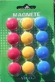 Vigo Magnete für Magnettafeln 12er Pack, bunt, rund  Magnet