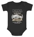 MoonWorks® Baby Body Papa Ich habe versucht das beste Geschenk zu finden Vatertag Spruch lustig Jungen Mädchen Ich schwarz 6-12 Monate