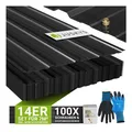 JUSKYS Profilblech Anthrazit - 14er Set, 110x45 cm, 0,23 mm, verzinkter Stahl, UV-beständig, hohe Tragfähigkeit, mit vorgebohrten Löchern