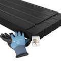 JUSKYS® Profilblech Anthrazit - 14er Set, Verzinkter Stahl, UV-beständig, hohe Tragfähigkeit, mit vorgebohrten Löchern, 110x45 cm, 0,23 mm