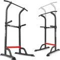 HOP SPORT Power Tower Klimmzugstange & Dip-Station, Höhenverstellbar, Freistehend, Fitnessgeräte für Zuhause, Home Gym, Calisthenics Equipment