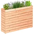 Balkon - Hochbeet Lärche MODULO - 120x30x75 cm Naturbelassen Witterungsbeständig - Naturbelassen