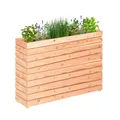 Mega Holz Hochbeet MODULO 120x30x75 cm (BxTxH) - Wetterfester Pflanzkübel aus Holz für Innen- und Außenbereich - Blumenkübel aus witterungsbeständiger Lärche für Garten, Terrasse und Balkon, Modular