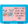 Mr. & Mrs. Panda Brotdose Koala Familie - Rot Pastell - Geschenk, Geschwister, Mama, Schwester, Brotbox, Oma, Lunch box, quality time, Papa, Famili... - Rot