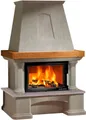 Haas + Sohn Kaminbausätze GENF-III Quarzit Mocca Creme mit KOMFORT-IV=, Zeitbrand, (Set)