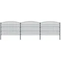 HOME DELUXE Doppelstabmattenzaun Doppelstabmattenzaun BERG anthrazit, Farbe: Anthrazit, Dekor: Berg grau 1000 cm x 80 cm