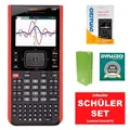 TI-Nspire CX II-T CAS Grafikrechner + grüne Schutztasche + Garantieverlängerung + Im Fokus: Das Buch zum Rechner