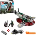 LEGO 75312 Star Wars Boba Fetts Starship, Weltraum-Spielzeug für Kinder ab 9 Jahren, Raumschiff-Modell aus The Mandalorian mit 2 Minifiguren, Geschenk für Kinder, Junge und Mädchen