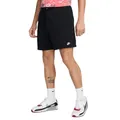 Nike CLUB FLOW French Terry SHORT COURT kurze Herren Shorts schwarz BLACK/METALLIC SILVER M