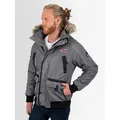 Arctic Seven Winterjacke ASArthuro mit abnehmbarer Kapuze und abnehmbarem Kunstfell grau XL