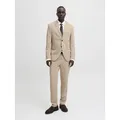 Jack & Jones Anzug JPRFRANCO Extra schmal, pflegeleicht, stilvoll mit fallendem Revers Materialmix aus Polyester, Viskose und Elasthan grau 46