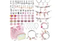 LuxusKollektion Ketten und Armband Set Mädchen Schmuck Basteln DIY Set ab 6-12 Jahre - Charm Armband Kit mit